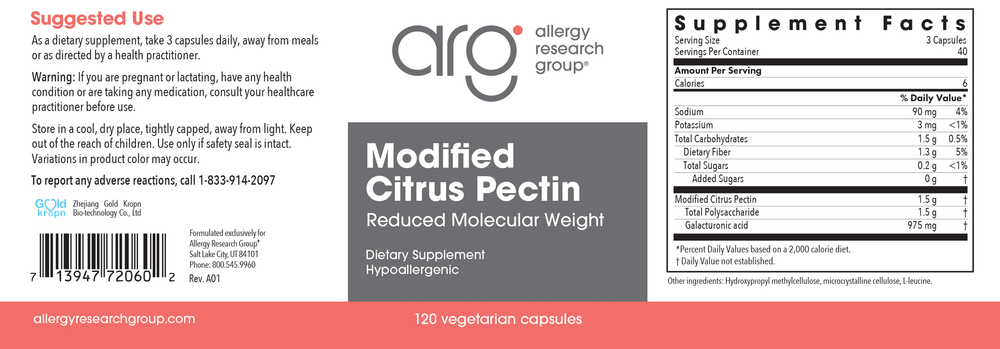 Modified Citrus Pectin