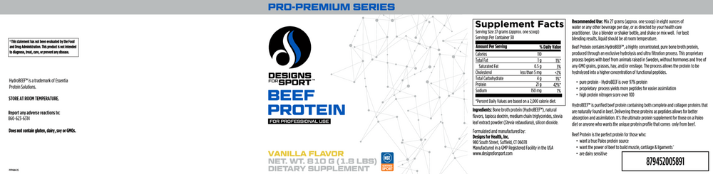 Grass Fed Beef Protein Powder - Vanilla