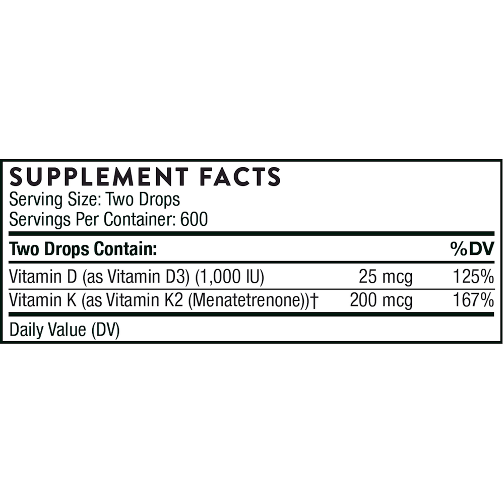 Vitamin D + K2 Liquid