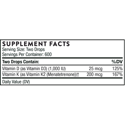 Vitamin D + K2 Liquid
